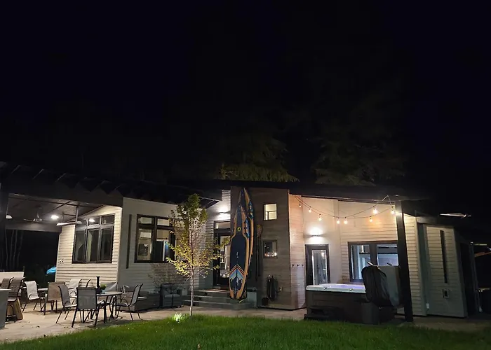 Luxe Lake Cabin Hot Tub Grill Firepit Ev Charger
